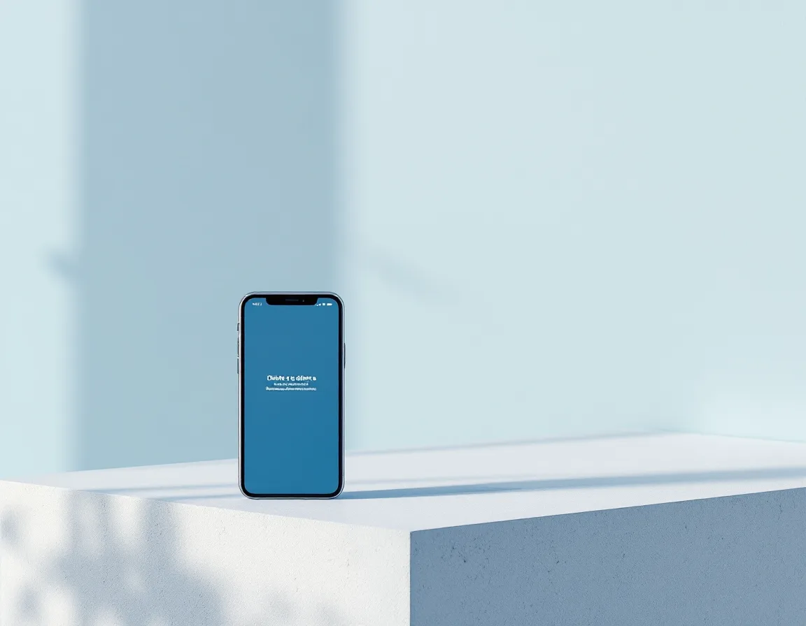 A smartphone on a pale ledge showing a Spanish delete confirmation dialog